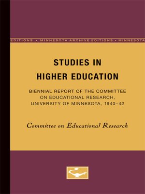 cover image of Studies in Higher Education